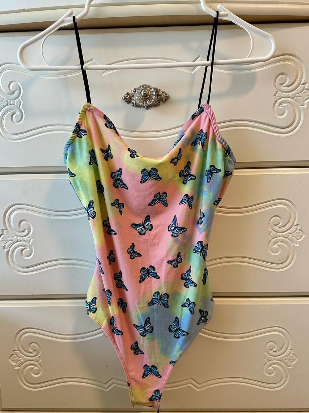 rue21 Tie-Dye Butterfly Women’s Bodysuit - Pink & Multi